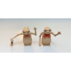 Vintage‎ 1980's E.T. Small Figurines 4" Tall Neck Extending Tablet Set Of 2